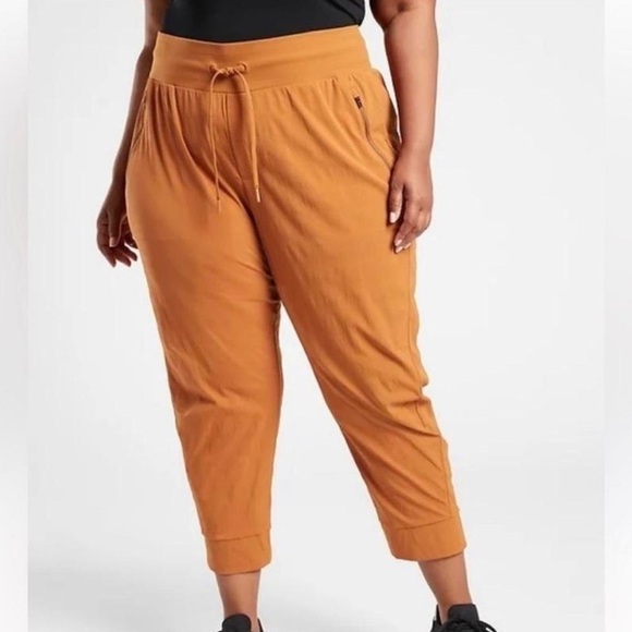 Athleta Trekkie North Jogger Athletic Pants Rust Orange Women’s Plus Size 26 - Picture 1 of 6